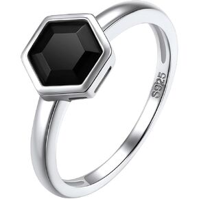 Silvora 925 Sterling Silver Simple CZ Ring Ring Tiny Wedding Band Rings for Women Size 5-12