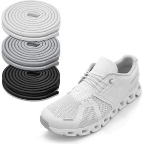 3 Pairs Elastic Shoelaces for ON Cloud 5 Running Shoes, Stretchy Bungee Thin Strings No Tie Replacement Speed Laces