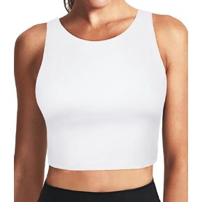 High Neck Longline Sports Bras for Women with Built in Bra Pads U Back Yoga Sports Bra Push up Workout Crop Tank Tops