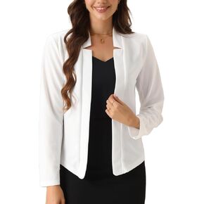 Allegra K Women's Work Office Blazer Notch Collar Long Sleeve Business Casual Open Front Blazer in Saudi Arabia