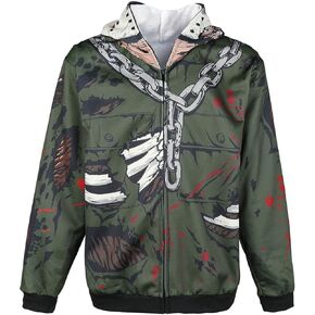 Rubie's Costume Men's Friday The 13Th Jason Adult Costume Hoodie, Multi, Standard