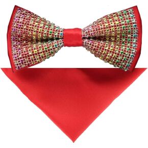 Rhinestone Bowtie & Pocket Square Set