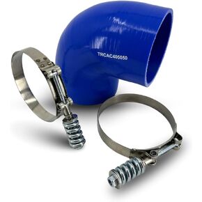 TORQUE 90 Degree Elbow 4-Ply Coupler Silicone Hose ID 4.0" (102mm) with T-Bolt Clamps Set for Turbo, Air Intake and Intercooler Hose Kit (TRCAC405050)