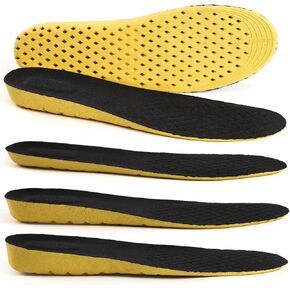 XINIFOOT Soft Breathable Height Increase Sports Shoe Insoles, Elastic Shock Absorbing Mesh Holes Replacement Inserts for Men and Women (2.5 cm Height, 1 Pair)