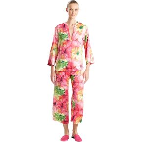 N Natori Women's Radiance-Satin Long Sleeve Pj Length 25" Inseam 26"
