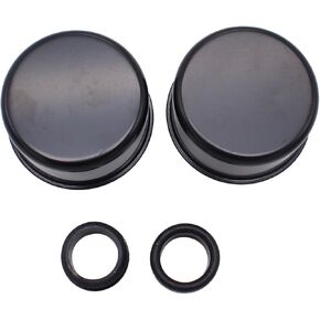 Black Matte Valve Cover Breather Caps Push-In Fits for Chevy Pontiac Ford Mopar Chrysler