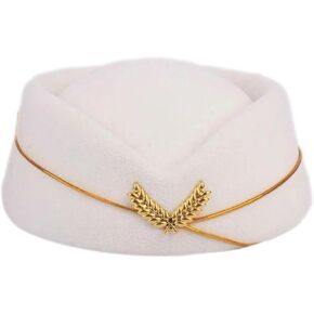 HomeSoGood Air Hostesses Hat Costume Props Party Hats Costume Accessories Performance Work Cap Beret Hat