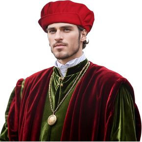 Renaissance Tudor Flat Caps,Medieval Costume Accessory Hat Renaissance Tudor Flat Caps Cosplay Party Beret for the Middle Ages