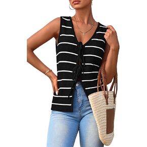 نالانيسا للسيدات 2025 الصيف العصرية دبابات قمم الكروشيه Knit v الرقبة بلا أكمام in Kuwait