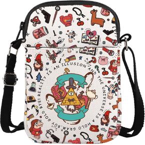 TGBJE Cartoon TV Series Inspired Crossbody Bag Bill Fan Gift Cipher Merchandise Messenger Bags Cartoon Movie Gift (Reality bill CB)