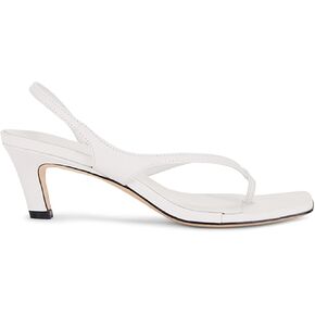 Kitten Heels Flip Flops for Women Strappy Square Toe Thong Sandals Open Toe Low Heel Beach Shoes