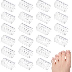 Silicone Anti-Friction Toe Protectors 30Pcs Soft Silicone Toe Sleeves Toe Protectors Breathable Toe Covers for Men and Women for Corns,Blisters and Pain Relief