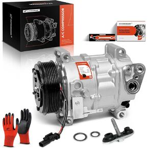 A-Premium Air Conditioner AC Compressor with Clutch Compatible with Chevrolet Silverado 2500/3500 HD 2015-2020, Silverado 4500/5500/6500 HD 2019-2020, 6.6L & GMC Sierra 2500/3500 HD 2015-2020, 6.6L