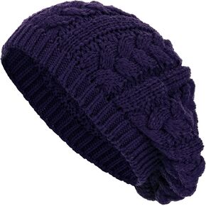 BYOS Women’s Winter Fall Mid-Weight Chic Cable Knit French Beret Hat