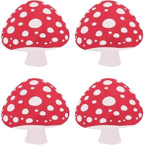 Celamiro Mushroom Stickers Disposable Nipple Covers 2 Pairs Red