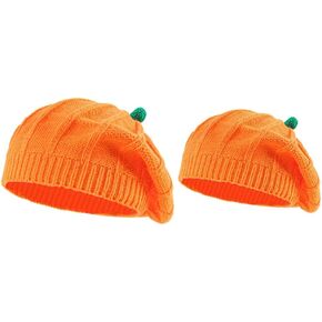 Halloween Pumpkin Beret for Adults, Family Matching Pumpkin Beret Hat, Mommy and Me Halloween Beret for Women