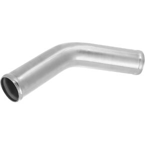 Motoforti OD 2" 51mm Length 12" 300mm Aluminum Alloy Tube Intercooler Pipe 45 Degree Air Intake Tube Silver Tone for Car Long-lasting