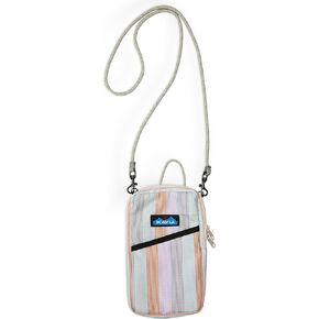 Kavu Essential Case zip Crossbody Wallet مع حزام حبل ، شريط هادئ