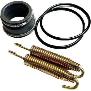 Heavy Duty Swivel Exhaust Joint, 75mm Springs & O-Rings Replacement for Yamaha YZ125 1994-2020