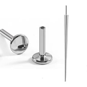 Threadless Labret Stud Repalcement for Flat Back Earrings Nose Tragus Helix Cartilage Lip Medusa Piercing Jewelry Titanium Bar Post ONLY 16G 18G 20G