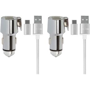 الابتكارات غير المحدودة chargehub v2 2 عبوة مع 1 كبل و adapter (Chrome/Chrome)