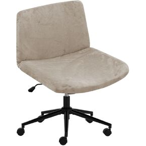 Criss Cross Desk Chair Cover Velvet Armless Office Chair Covers Cross Legged Office Chair Slipcovers Modern Mid Back Accent Chair Cover Vanity Swivel Chair Protector White 1 Pack in Kuwait