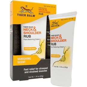 Tiger Balm Neck & Shoulder Rub, 50 g – Shoulder and Neck Topical Relief Cream – Sore Muscle and Joint Relieving Cream – Effective Tension and Discomfort Relief Rub – 2 Pack