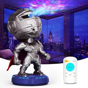 Star Galaxy Projector - Mech Warrior Space Projector with Timer, Astronaut Starry Nebula Ceiling LED Lamp Room Decor Aesthetic, for Kids Adults, Christmas, Birthdays, Valentine's Day