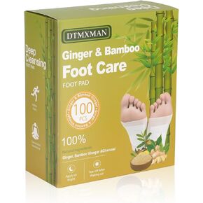 100 Packs Ginger Foot Pads, Natural Cleansing, Promoting Sleeping, Suitable for Daily Relaxation Foot Paches