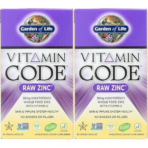 GARDEN OF LIFE Vitamin Code Zinc Vegan Capsules, 60 CT