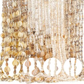 24 Pcs Hawaiian Sea Shell Leis Bulk Luau Tahitian Natural Long Cowrie Shell Necklace Summer Beach Party Jewelry Accessories for Women Men