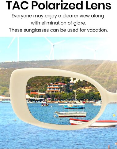 Veda Tinda Polarized Sunglasses Men Square Rectangular Black Shady Rays Sun Glasses Unisex Trendy Driving Sunglasses 100% UV400 Protection TAC Lens C03 in Saudi Arabia