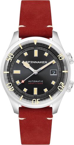 Spinnaker Bradner Men's Automatic 3 Hands Watch with Blue Dial and Brown Solid Bracelet - SP-5062-05 in Kuwait