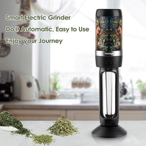 مطحنة توابل كهربائية اوتوماتيكية للاعشاب - مطحنة كهربائية ذكية ثنائية الاتجاه قابلة لاعادة الشحن مع خليط معدني من الالومنيوم مع اسنان حادة مطورة. in Kuwait