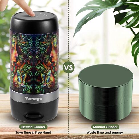 مطحنة توابل كهربائية اوتوماتيكية للاعشاب - مطحنة كهربائية ذكية ثنائية الاتجاه قابلة لاعادة الشحن مع خليط معدني من الالومنيوم مع اسنان حادة مطورة. in Kuwait