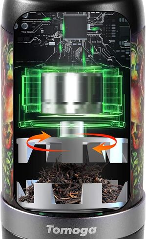 مطحنة توابل كهربائية اوتوماتيكية للاعشاب - مطحنة كهربائية ذكية ثنائية الاتجاه قابلة لاعادة الشحن مع خليط معدني من الالومنيوم مع اسنان حادة مطورة. in Kuwait