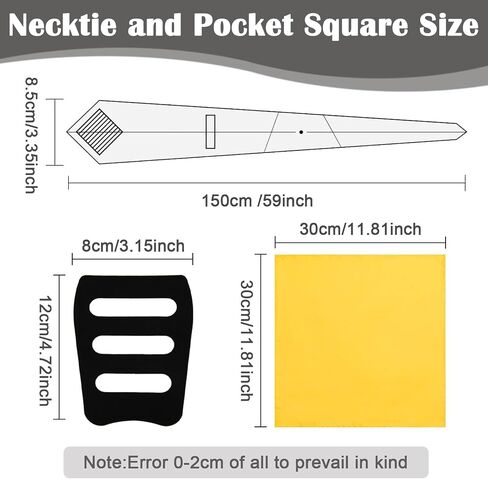 Mantieqingway Mens Ties Solid Color Neckties & Handkerchief & Pocket Square Holder Set for Wedding, Business, Party, Casual in Saudi Arabia