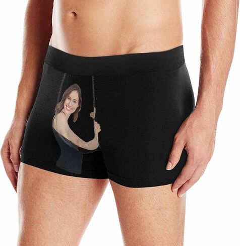 Customized Personality Yellow This Belongs to Me Photo Face Full Print Men Brief XS-5XL in Saudi Arabia