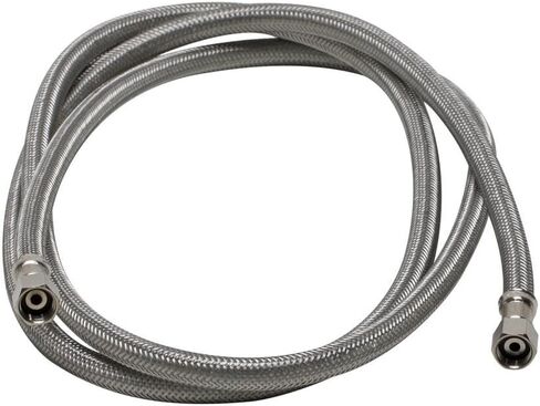 Fluidmaster 12IM60 Ice Maker Connector, Braided Stainless Steel - 1/4 Compression Thread x 1/4 Compression Thread, 5 Ft. (60-Inch) Length in Saudi Arabia