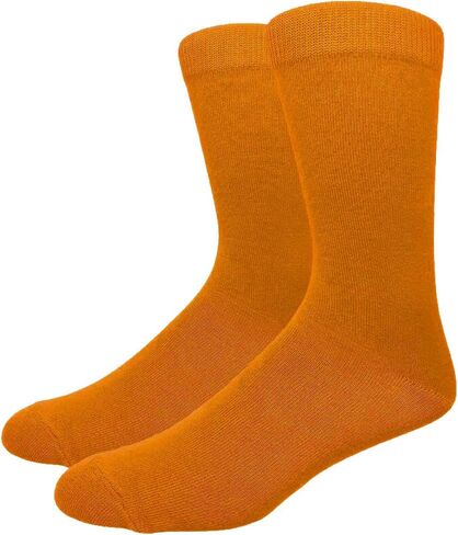 Couver Men's Classic Cotton Solid Plain Crew Dress Socks in Kuwait