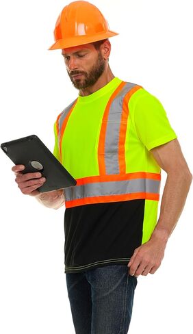 North 15 Hi Vis T-Shirt - Safety Shirt, ASNI Class 3 Reflective Safety Long Sleeve T-Shirt in Saudi Arabia
