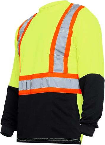 North 15 Hi Vis T-Shirt - Safety Shirt, ASNI Class 3 Reflective Safety Long Sleeve T-Shirt in Saudi Arabia