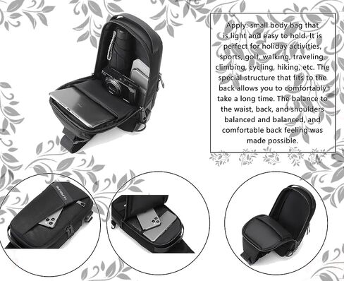 FSD.WG Crossbody Bag Men Chest Bag Sling Backpack Travel Bag Waterproof Durable Purse Large Capacity Wallet in Saudi Arabia