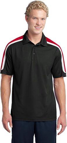 SPORT-TEK Men's Tricolor Shoulder Micropique Sport in Kuwait