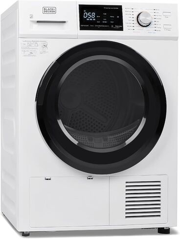 BLACK+DECKER BDFH44M Heat Pump, 4.4 Cu. Ft. Electric Clothes Ventless Dryer, White in Kuwait