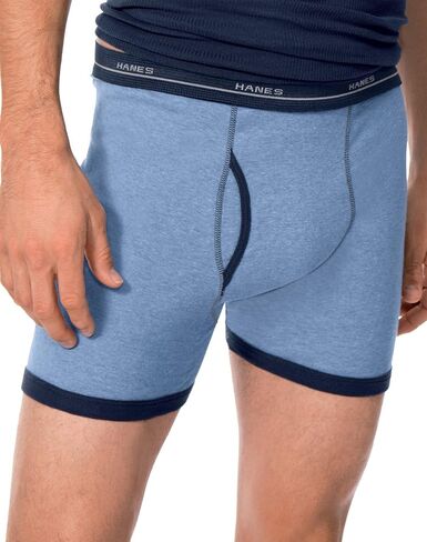 Hanes Men's 5-Pack FreshIQ No Ride Up Dyed Boxer Briefs in Kuwait