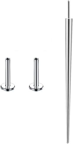 Threadless Labret Stud Repalcement for Flat Back Earrings Nose Tragus Helix Cartilage Lip Medusa Piercing Jewelry Titanium Bar Post ONLY 16G 18G 20G in Saudi Arabia