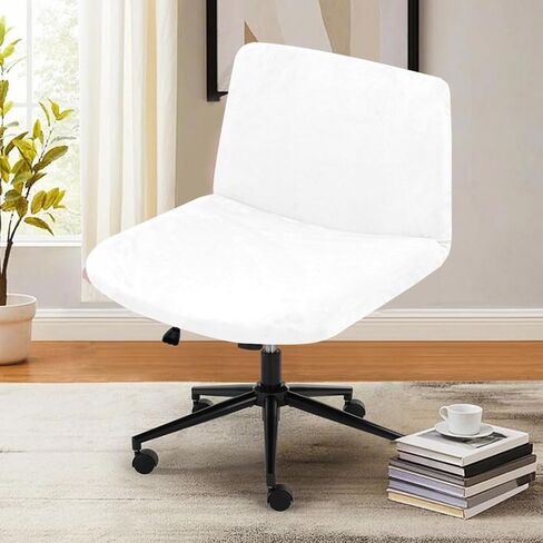 كرسي Criss Cross Desk Cover Cover Velvet Armless Cairs Cover Cross Cross Legged Office Chairs Slipcovers Midd in Kuwait