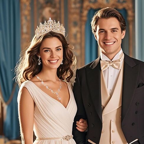 Kamirola Tiaras و Crowns for Women ، قلادة Tiaras ذات 3 عبوات ، مجموعة مجوهرات الزفاف الكريستالية ، حزب الأزياء Halloween Prom Jewelry for Women (TR46) in Kuwait