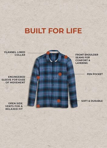 Jockey Men's Lifestyle Outdoors Long Sleeve Flannel Shirt in Saudi Arabia